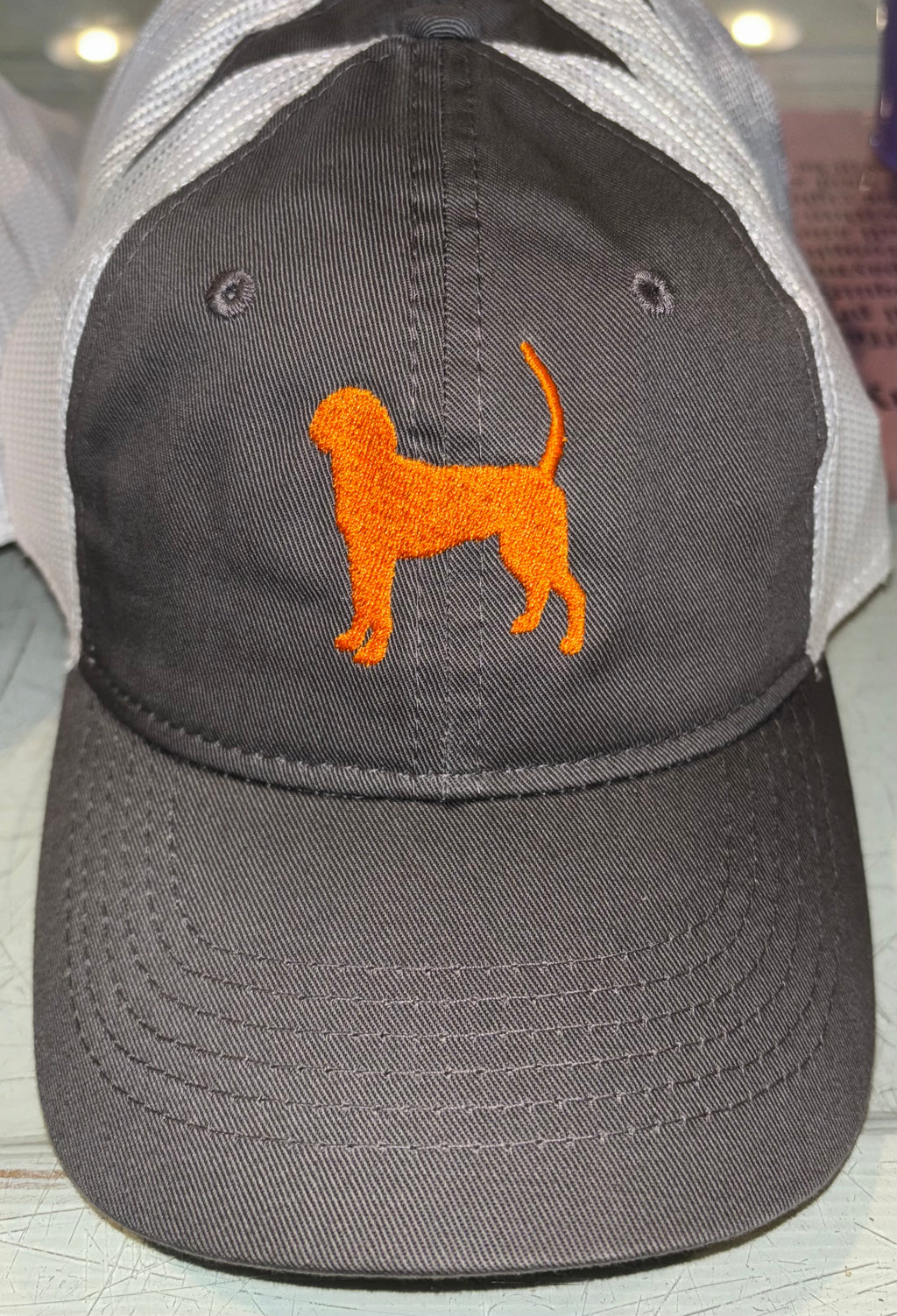 Gray Bluetick Trucker Hat