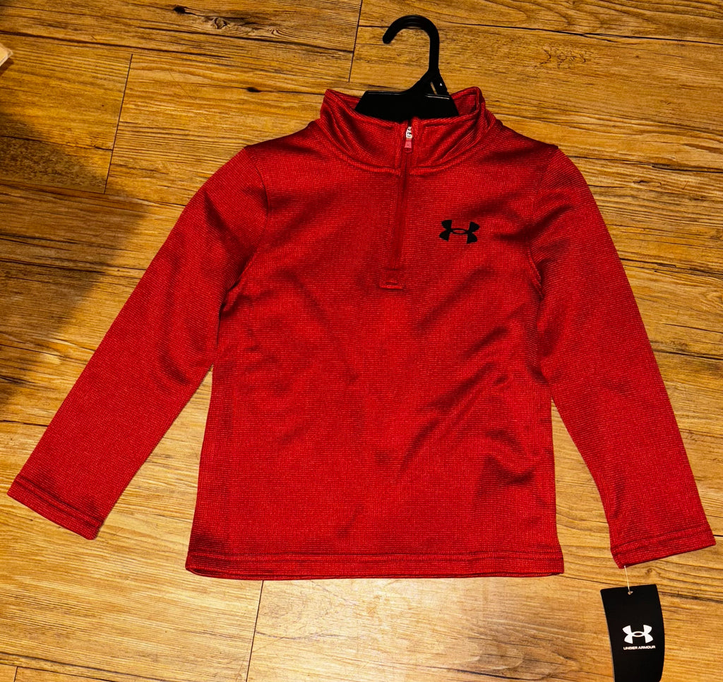 Under Armour Stadium Red Quarter Zip 604