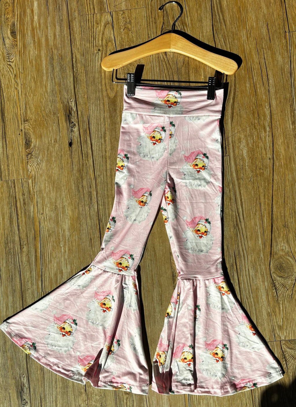 Pink Vintage Santa Bell Bottoms