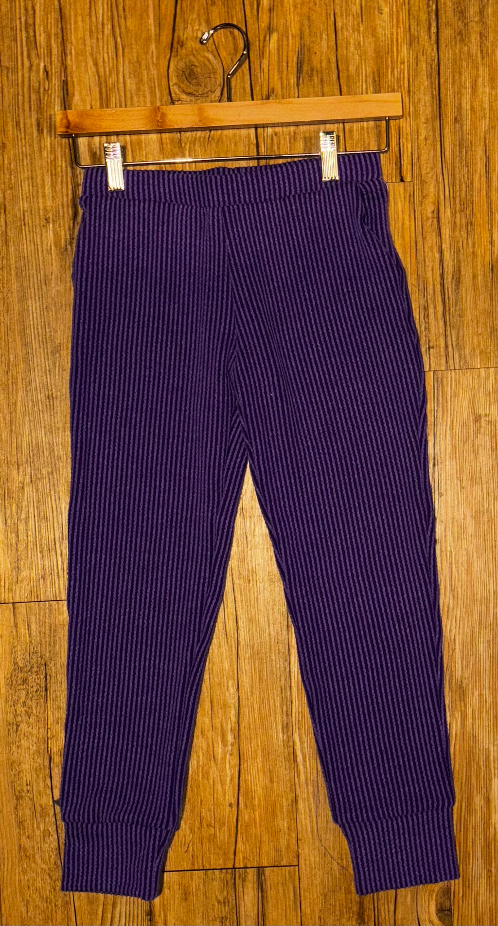 Purple Ribbed Jogger