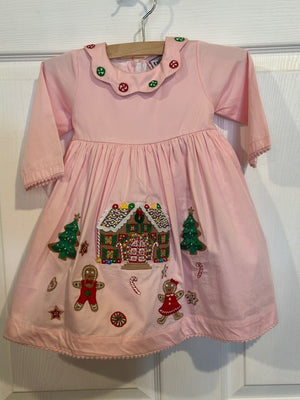 Pink Gingerbread Embroidered Dress