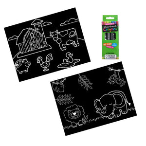 Farm/Jungle Travel Chalkboard Mat Set